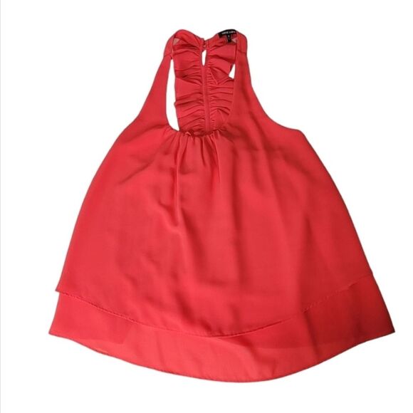 Naked Zebra Coral raserback top blouse size S sleeveless - Picture 4 of 8